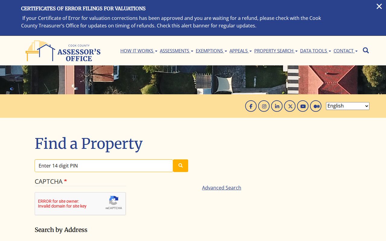 Hanover Park residents directory Cook Assessor address search