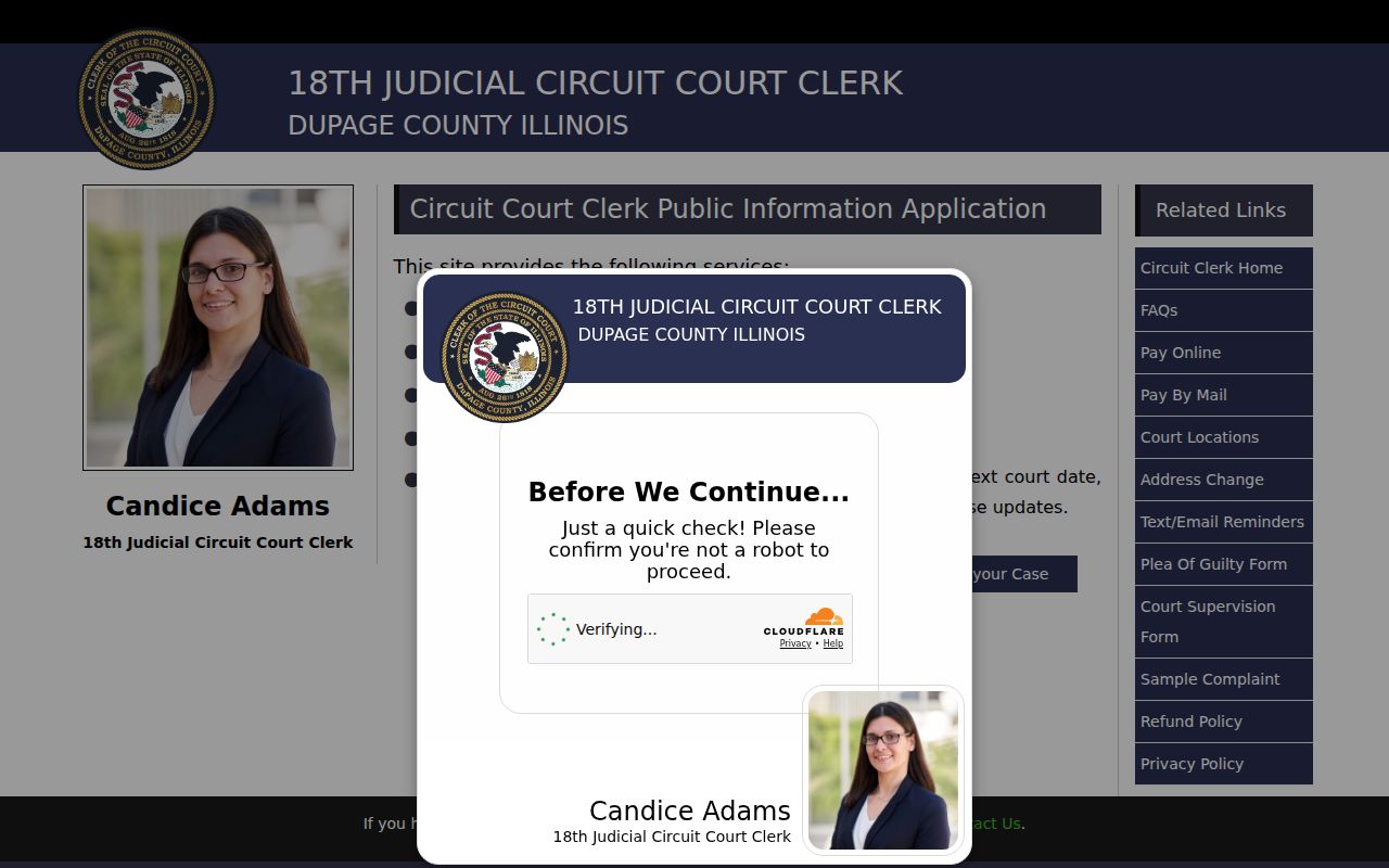 Hanover Park residents directory DuPage public court lookup