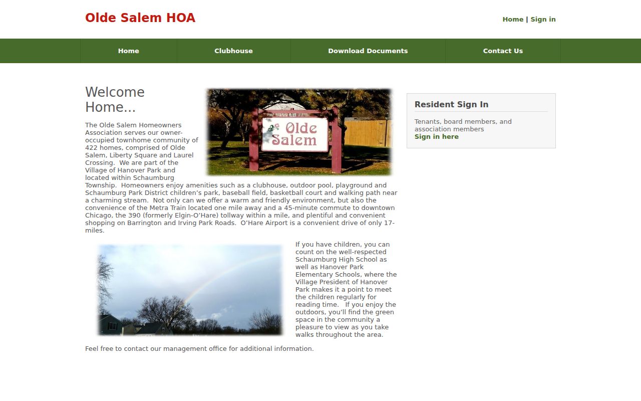 Hanover Park neighbors Olde Salem community page