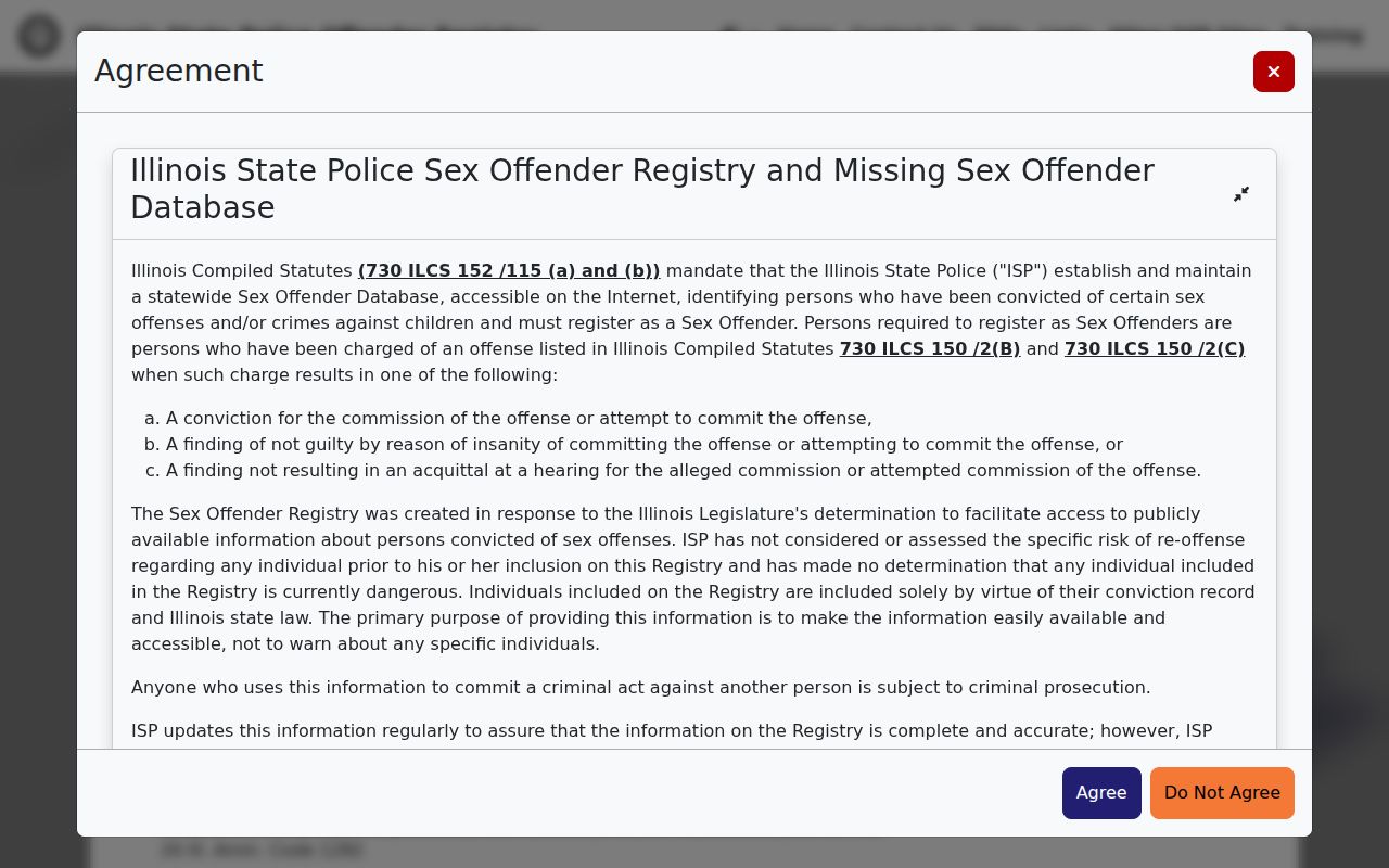 Hanover Park resident lookup using Illinois public registry